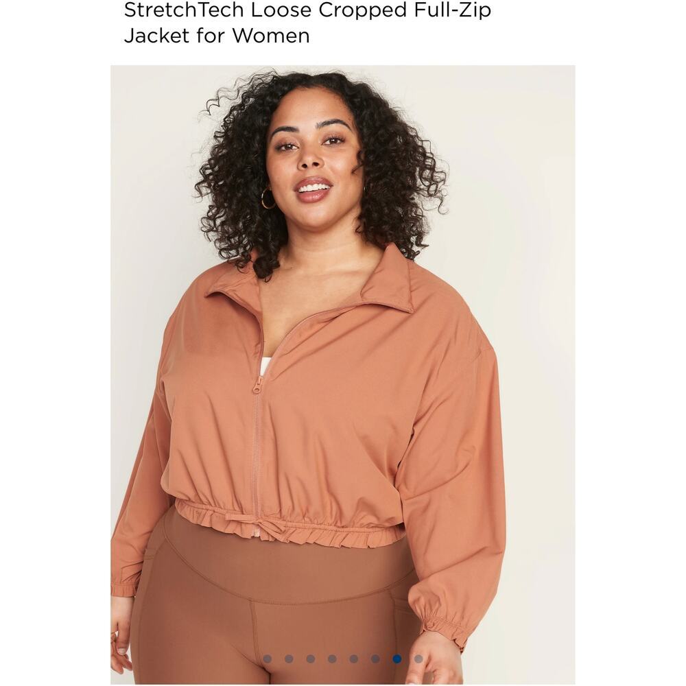 NWT 3X Old Navy Active cropped full zip jacket